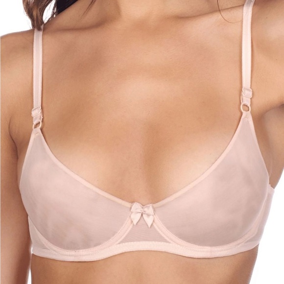 NWT Timpa Mesh Demi Underwire Bra - Nude size 38C - Picture 3 of 6